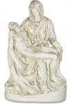 Pieta Church Statue - 41 Inch - Indoor / Outdoor - Antique Stone - Made of Fiberglass 