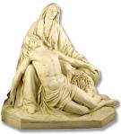 Pieta Statue - Indoor / Outdoor - 60 Inch - Antique Stone - Made of Fiberglass