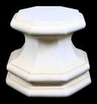 Outdoor Garden Church Statue Pedestal - Antique Stone Fiberglass - 17.0