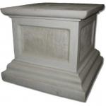 Outdoor Garden Statue Pedestal - 21 Inch High - Antique Stone Looking Fiberglass