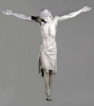 Crucified Jesus Corpus - Outdoor Garden Statue - 72 Inch - Antique Stone Looking Fiberglass