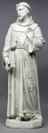 St. Francis With Doves Garden Statue - 37 Inch - Indoor / Outdoor - Antique Stone - Made of Fiberglass