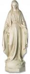 Our Lady of Grace Outdoor Garden Church Statue - 36 Inch - Antique Stone Look - Fiberglass