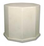 Outdoor Garden Church Statue Pedestal - Antique Stone Fiberglass - 18.0
