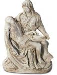 Pieta Garden Statue - 28 Inch - Outdoor - Cathedral White Color - Made of Fiber Stone 