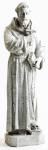St. Francis With Cross Garden Statue - 38 Inch - Indoor / Outdoor - Made of Fiber Stone
