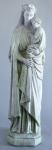 Queen Mary and Child Outdoor Garden Statue - 25 Inch - White Moss Fiber Stone
