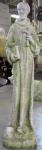 St. Francis of Assisi Garden Statue - 43 Inch - Outdoor - Made of Fiber Stone - White Moss Look