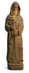 St. Fiacre Outdoor Garden Statue - 29 Inch - Sandstone Look Fiber Stone