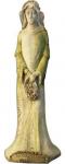 St. Elizabeth of Hungary Garden Statue - 25 Inch - Outdoor - Made of Fiber Stone - White Moss Look 