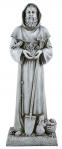 St. Fiacre Outdoor Garden Statue - 24 Inch - Stoneresin - Patron Saint of Gardeners