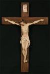 Wall Crucifix - Handpainted Alabaster - 15 Inch - Italian Import