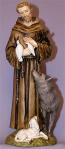St. Francis Statue - With Animals - 6 Inch - Handpainted Alabaster
