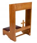 Cross Folding Padded Kneeler - Medium Oak Maple Hardwood