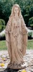 Our Lady of Grace Outdoor Garden Church Statue - 43 Inch - Antique Stone Looking Resin 