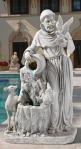 St. Francis Outdoor Garden Church Statue Water Fountain- 39 Inch - Resin - Patron of Animals