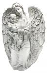 Guardian Angel Outdoor Garden Statue - 30 Inch - Faux Stone Resin