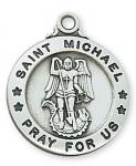 St. Michael Saints Medal - Sterling Silver - 3/4 Inch - Patron Saint of Police