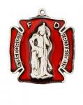 St. Florian Saints Medal Badge - Sterling Silver - 1 Inch - Patron Saint of Firefighters