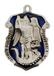 St. Michael Saints Medal Badge - Sterling Silver - 1.125 Inch - Patron Saint of Police