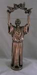 St. Francis Statue - With Doves - 11 Inch - Cold Cast Bronze - From The Veronese Collection