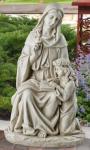 St. Anne Outdoor Garden Statue - 23.5 Inch - Antique Stone Looking Resin