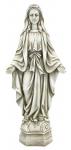 Our Lady of Grace Outdoor Garden Statue - 23.5 Inch - Antique Stone Looking Resin