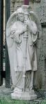 Candle-bearing Angel Outdoor Garden Church Statue - Right - 52 Inch - Fiberglass Resin
