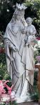 Mary Queen of Heaven Outdoor Garden Church Statue - 65 Inch - Antique Stone Looking Fiberglass Resin