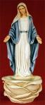 Our Lady of Grace Font - 6 Inch - Handpainted Alabaster