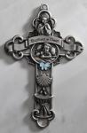 Boys Baptism Wall Cross - 5 Inch - Pewter - By James Brennan