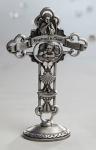 Girls Baptism Tabletop Cross - 6 Inch - Pewter - By James Brennan