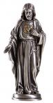 Sacred Heart of Jesus Pewter Statue - 3.75 Inch 