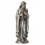 St. Therese Pewter Statue - The Little Flower - 3.75 Inch - Patron Saint of Missionaries