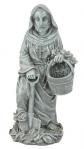 St. Fiacre Outdoor Garden Statue - 16 Inch - Resin - Patron Saint of Gardeners