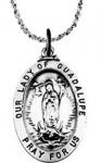 Our Lady of Guadalupe Medal - Sterling Silver - 1.2 Inches - Patron of the Americas