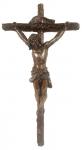 Wall Crucifix - 16 Inch - Lightly Hand-painted Cold Cast Bronze