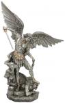 St. Michael Statue - 29 Inch - Hand-painted Pewter Style - Veronese Collection