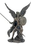 Archangel Raphael Statue - 13.5 Inch - Lightly Hand-painted, Cold-cast Bronze