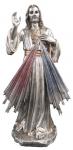 Divine Mercy Statue - Pewter Style Finish - 12 Inch - Veronese Collection