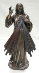 Divine Mercy Statue  - 12 Inch - Handpainted Bronzed Resin