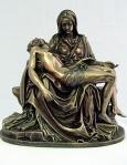 Pieta Statue - Lightly Hand-painted Bronzed Resin - 6 1/4 Inch Tall