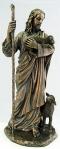 Good Shepherd Statue - 11.5 Inch - Hand-painted Bronzed Resin
