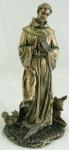 St. Francis With Animals - 12 Inch- Cold-cast Bronze - Veronese Collection