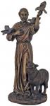 St. Francis With Animals - 10.5 Inch - Cold-cast Bronze - Veronese Collection