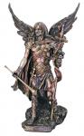 St. Gabriel Statue - 13.75 Inches -  Lightly Hand-painted Cold-cast Bronze Resin - Veronese Collection