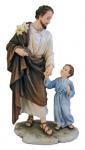 St. Joseph With Child Jesus Statue - 8.25 Inches - Hand-painted Full Color - Veronese Collection