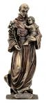 St. Anthony Statue with Christ Child - 8 Inch - Lightly Hand-painted Cold Cast Bronze - From The Veronese Collection