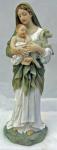 LInnocence Mary With Baby Jesus & Lamb Statue - 8 Inch - Hand-painted Resin