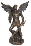 St. Michael Statue - 9 Inch - Lightly Hand-painted Bronzed Resin - Veronese Collection